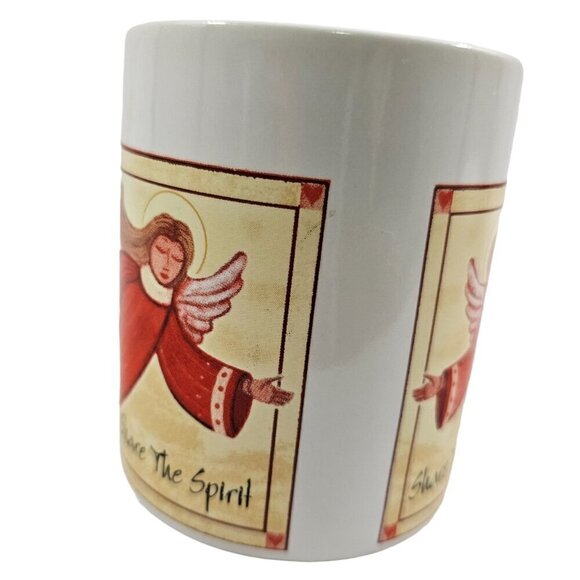 SHARE THE SPIRIT Angel 10 Oz Ceramic Mugs Cups – Set of 2 - Picture 7 of 16